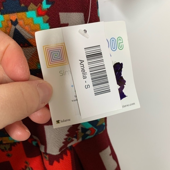 New Lularoe Womens Amelia Dress Small Aztec Print - Picture 2 of 5